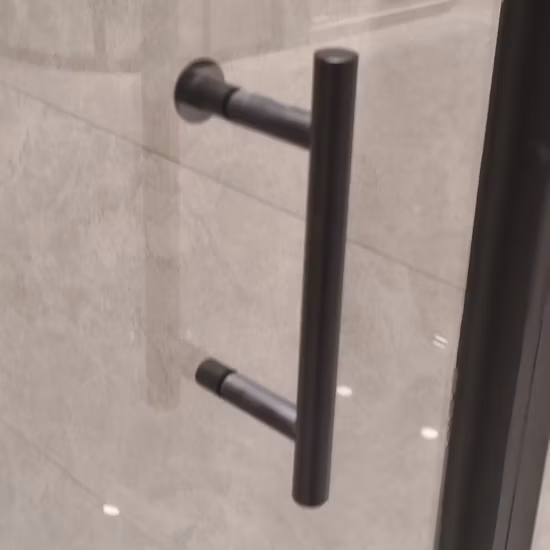 Personalizzazione di base Box doccia in vetro temperato con perno per bagno alla moda con cornice nera