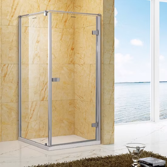 Box doccia con porta scorrevole con telaio in alluminio di dimensioni personalizzate e vassoi